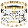 Joyería Artesanal Transfronteriza Fan de Taylor Swift Pulsera Colorida de Arcilla Suave Set de Nombre en Inglés Apilable
