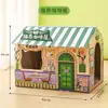 Castelo de Papelão para Gatos Casa Resistente a Arranhões Placa para Afiar Garras Gatos Caixa Brinquedo Suprimentos Casa Brincar