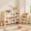 Estante de Armazenamento de Brinquedos Infantil de Chão Multicamadas Doméstico para Bebê Simples Caixa Organizadora de Classificação Armário de Armazenamento