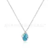 Pingente Formato Frasco de Perfume com Zircônia Azul em Prata de Lei S925 da Silver Star River, Estilo Levemente Luxuoso, Pequeno e Fofo para Mulheres