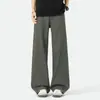 Calças Casuais Slim-Fit Stretch com Corte Diagonal Estilo Americano, Novo Estilo Outono, Elegantes e Versáteis, Caimento Solto, Calças Retas Plus Size