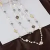 Colección Larga de Collares Superpuestos de Perlas Swarovski para Mujer, Estilo Lujo Ligero, Cadena Versátil para Suéter con un Toque de Alta Gama, Venta al por Mayor Otoño e Invierno