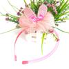 Diadema de encaje con diamantes de imitación para niños estilo coreano, orejas de conejo de dibujos animados, princesa para niña pequeña, diadema con dientes antideslizantes, tocado