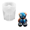 Molde de Vela Perfumada con Forma de Oso de Peluche Abrazo Molde de Cubitos de Hielo de Oso Celebridad de Internet Molde de Silicona para Pastel de Mousse