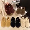 Zapatos Mary Jane estilo Birkenstock 100% algodón, calzado de exterior para mujer, nueva colección otoño/invierno, forro polar para abrigar, zapatos de algodón para mujer, zapatos sin cordones