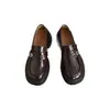 Sapatos de Couro com Solado Grosso Femininos 2026 Outono Novo Estilo Britânico Retrô Casual College Slip-On Loafers para Saias e Uniformes JK