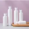 Botella de Spray Redonda Recta Negra Transparente Personalizada de 60ml, Botella Cilíndrica Transparente de 100ml, Botella para Loción, Material de Empaque Cosmético, Botella Reutilizable