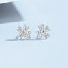 Brincos de Prata Pura S999 para Mulheres, Brincos de Flor Versáteis, Elegantes Brincos Novos Tendência 2023, Brincos de Luxo