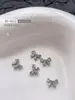 Acessórios Populares Transfronteiriços para Nail Art Laço Branco K, Fitas Versáteis Tridimensionais de Gravata Borboleta de Metal Peças para Decoração de Unhas DIY