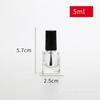 Venta al por mayor, 5 ml, 10 ml y 15 ml, sin impresión, envío gratuito, botella de vidrio para esmalte de uñas, suministros vacíos para decoración de uñas, tapa y pincel.