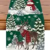 Navidad Nuevo Llegado Festival Navideño Camino de Mesa Decoración Festiva Camino de Mesa de Lino Decoración de Mesa de Comedor del Hogar Mantel Navideño