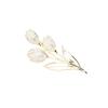 Elegante broche de ramo de tulipanes bicolor dorado y plateado con micro incrustaciones de circonitas, broche de dama suave para combinar con todo para evitar la luz