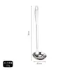 Colher para Panela Quente de Aço Inoxidável 304 com Cabo Plano, Colher de Sopa Espessada e Requintada, Escumadeira para Cozinha Doméstica, Conjunto de Colheres para Servir Sopa e Mingau