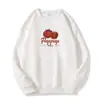 Novedad Otoño e Invierno Nicho Estampado de Letras de Tomate Tops de Manga Larga Ropa Exterior Casual Sudaderas Sueltas Versátiles de Manga Larga para Mujer