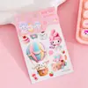 Pegatinas 5D tridimensionales con relieve para niñas, dibujos animados infantiles, autoadhesivas, impermeables, decoración DIY para funda de teléfono, patrones pequeños