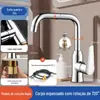 Torneira de lavatório giratória universal de dois em um quente e fria, à prova de respingos, espessada, do fabricante, em estoque