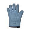 Guantes de Algodón Acolchados de Cinco Dedos Anti-quemaduras para Horno y Microondas, Protectores de Mano Aislantes del Calor, Guantes de Horneado de Silicona Doble Capa Antideslizantes Resistentes a Altas Temperaturas