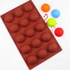Minghao 15 mesmo grande semicírculo molde de silicone para chocolate molde de silicone para bolo pequeno Q molde de silicone para gelatina pó liofilizado
