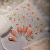 Adesivos de Unha Esmaltados com Filigrana Celestial 2026 Novo Estampagem Dourada em Relevo Estilo Chinês Textura Floral Decalques de Unha