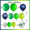 Set de globos verdes nuevos transfronterizos accesorios de decoración de cumpleaños para niños fondo de fiesta cadena de globos arco venta al por mayor