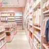 Prateleiras Especializadas para Lojas de Mãe e Bebê, Expositores para Produtos de Maternidade e Bebê, Armários de Ilha em Madeira Maciça, Prateleiras de Exposição de Chão para Produtos de Bebê