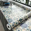 Película de Azulejo Floral Mediterrâneo CTZS Mural Marroquino Vintage Autoadesiva Forro de Armário Estilo Boho Retrô À Prova d'Água Resistente a Manchas Fácil de Remover Para Bancada de Cozinha Backsplash de Banheiro Renovação de Móveis 40cmx1m/3m/5m/10m