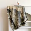 Bufanda de Imitación Cachemir Retro Transfronteriza Europea y Americana Diseño para Mujer Bufanda Chal con Estampado de Escena Medieval