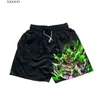 Verano Nuevo Transfronterizo Shorts Estampado Digital 3D Geométrico Pareja Para Hombre y Mujer Marca Japonesa de Moda Pantalones de Playa