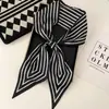 Novo Estilo Lenço Longo de Seda para Amarrar Alças de Bolsa, Fita, Fita Decorativa, Acessório Multifuncional para Camisas, Lenço Estreito de Pescoço, Cinto