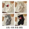 Calcetines de Terciopelo de Visón Grises, Calcetines Versátiles y Lindos de Media Pantorrilla, Calcetines de Perro de Media Pantorrilla, Calcetines Blancos Gruesos Cálidos, Dulce Invierno