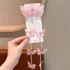 Cadena para el cabello de perlas y mariposas para niños, horquilla, cadena dulce con borlas para el cabello de niña, horquilla para bebé, tocado de princesa