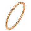 Pulsera Transfronteriza Amazon Nueva Europea y Americana de Bambú de Acero Titanio de 5 mm Acero Inoxidable Oro de 18K Pulsera Simple Versátil Venta al por Mayor