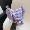 Bolso de nube plisado de nicho, estilo coreano, nueva moda, bolso de burbuja suave, bolso de mensajero de hombro con cordón simple para mujer