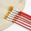 Conjunto de 6 Pincéis de Pintura em Nylon 801 com Cabos Vermelhos, Pincéis para Pintura a Óleo, Pincéis para Guache, Pincéis para Aquarela com Lápis, Conjunto Atacado para Detalhes Finos e Grafite