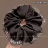 Scrunchie de rede retrô de alta qualidade, elástico de cabelo versátil oversized estilo coreano, acessório de cabelo de alta elasticidade para outono e inverno