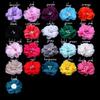 Acessórios de Cabelo Infantil Mais Vendidos Strass de Vidro Tecido Chiffon Flor Tiara Joia Acessórios de Cocar Feminino