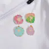 Insignia de Metal Cartoon con Forma de Corazón, Globo Terráqueo Lindo, Cartón de Leche, Combinación de Múltiples Estilos