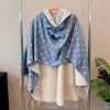 Bufanda de imitación cachemir transfronteriza de comercio exterior para mujer, chal de aire acondicionado largo de moda con flecos, calentador de cuello grueso y cálido