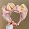 Diadema de lentejuelas de Mickey y Minnie para parque de atracciones, clip para el pelo de oreja de conejo para adultos y niños, accesorio para el pelo, adorno para el pelo
