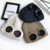Gafas de otoño e invierno para hombre y mujer gorro de esquí con forro polar sombrero de punto cálido de lana Amazon europeo y americano