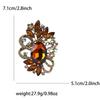 Broche de cristal mediano con diamantes de imitación de aleación creativa de moda coreana, broche de lujo combinable con todo, para ropa de hombre y mujer, alfileres de joyería