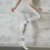 Calcetines de Yoga con Punta Redonda de Media Pantorrilla para Mujer Degradado Versátil Cálidos Antideslizantes Absorbentes de Sudor para Deportes Fitness Pilates Dropshipping