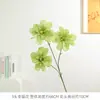 Nuevo Modelo de Flores Artificiales de 3 Cabezas, Flores de la Felicidad, Flores para Decoración de Ceremonia de Boda, Materiales para Fondo de Salón de Bodas, Decoración Suave de Arte Floral para Bodas