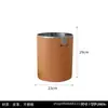 Cubo de Basura de Cuero para Uso Doméstico y Comercial, Gama Alta, para Dormitorio, Oficina, Comedor, Sala de Estar, Doble Capa, Baño, Modelo Nuevo