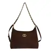 Bolso hobo cadena estilo 2026 inspirado en Chanel con patrón de diamantes, bolso de hombro de cuero encerado retro, bolso tote versátil