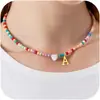 Collar de 26 Letras Estilo Transfronterizo, Hermoso Gargantilla de Cuentas de Colores, Joyería de Collar Moderna y Única Regalo para Mujeres