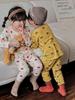 Conjunto de Ropa de Otoño para Niños y Pantalones Largos Algodón Puro Pijama sin Costuras para Bebé Niña Conjunto de Dos Piezas Ropa Interior para Niño Ropa para Bebé para Estar en Casa