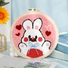 Bolsa de material para bordar con estampado ruso, hecha a mano, con estampado de lana, ideal como regalo casero.