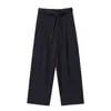 Comércio Exterior Atacado Roupas Europeias e Americanas Estilo Retro Outono Colete sem Mangas Gola V Listrado Conjunto de Calça Casual