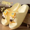 Verano 2025 Pareja Bob Esponja Ropa Exterior Casual Pantuflas Desodorantes Antideslizantes Resistentes al Desgaste Zuecos EVA
